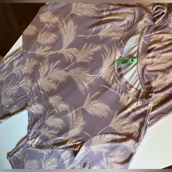 Honey Dew Intimates Lavender Palms Print Pajama Loungewear Set Size X-Large - Picture 3 of 7